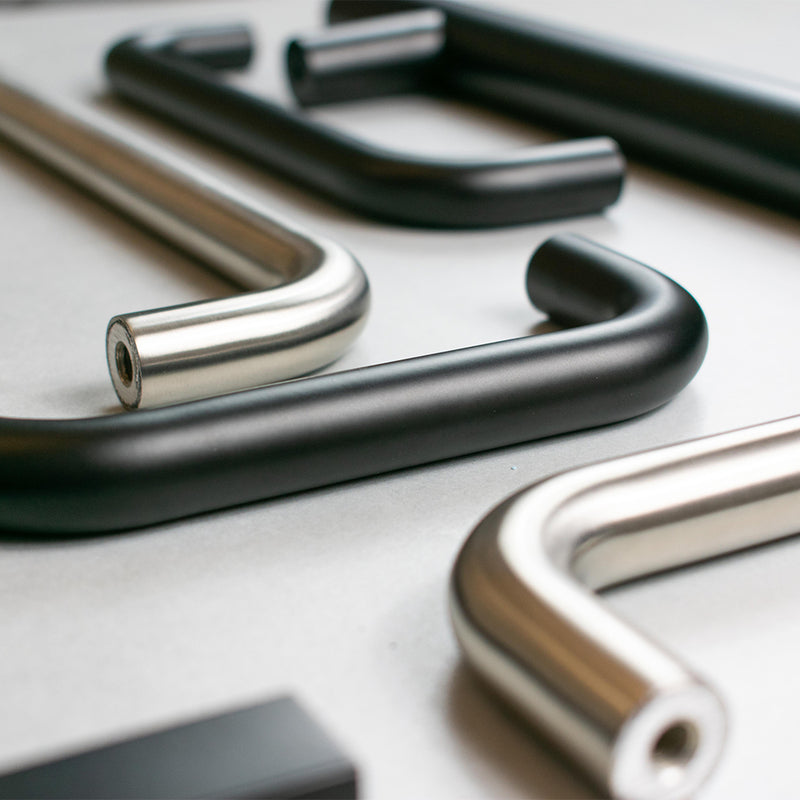 Atlantic D Cabinet Pull Handle 100mm x 10mm - Matt Black