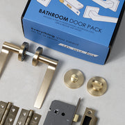 STATUS Oklahoma Door Handle Pack (3 Lever Lock Set - 3" CE Sashlock, 4" Fire Rated Hinges x3) - Black Nickel