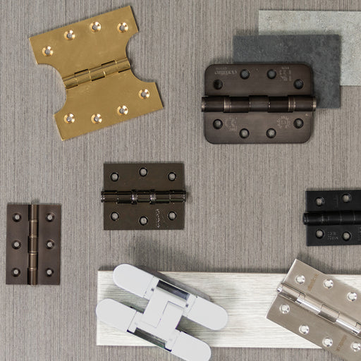 Atlantic Ball Bearing Hinges 3" x 2" x 2mm set of 3 - Matt Black