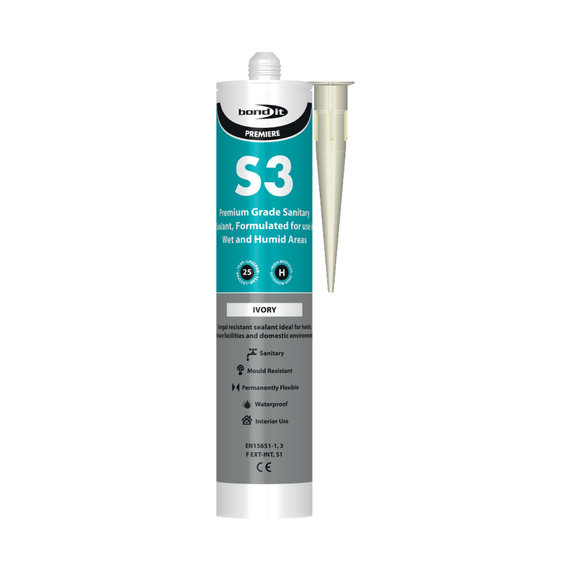 Bond It S3 Sanitary Silicone Sealant 285ml - Box of 25