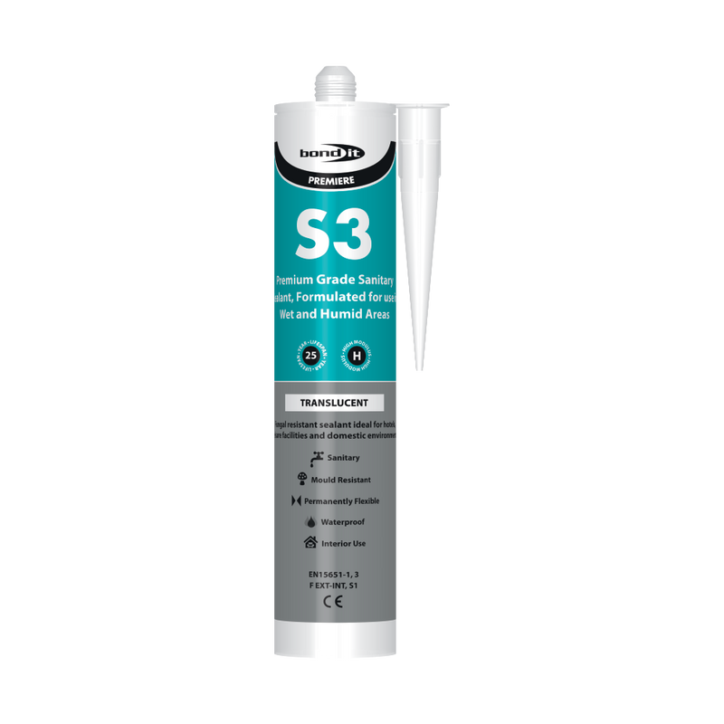 Bond It S3 Sanitary Silicone Sealant 285ml - Box of 25