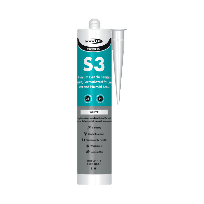 Bond It S3 Sanitary Silicone Sealant 285ml - Box of 25