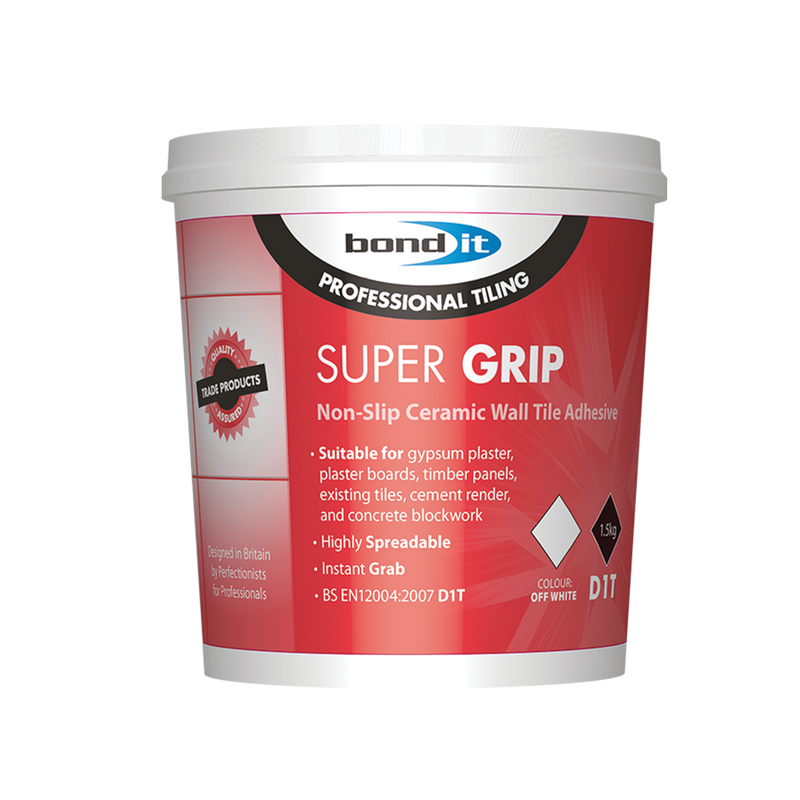 Bond It Super-Grip Non-Slip Tile Adhesive 1.5Kg - Box of 6