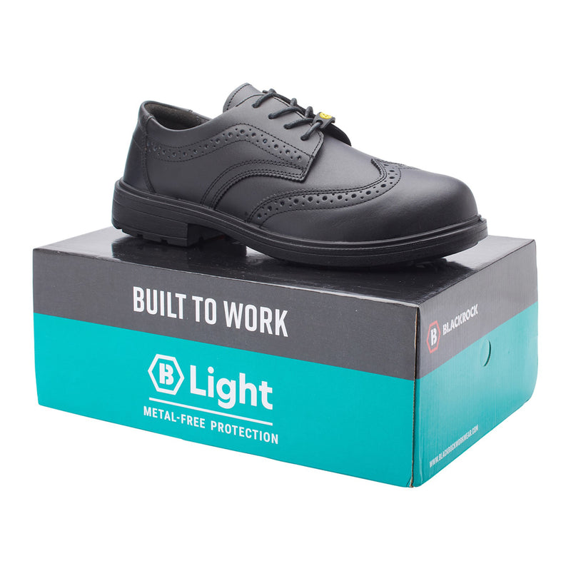 Blackrock Brogue Composite Safety Shoes - Black size 12
