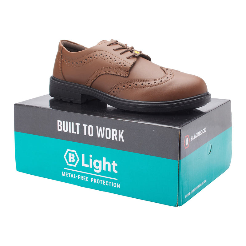 Blackrock Brogue Composite Safety Shoes - Brown size 7