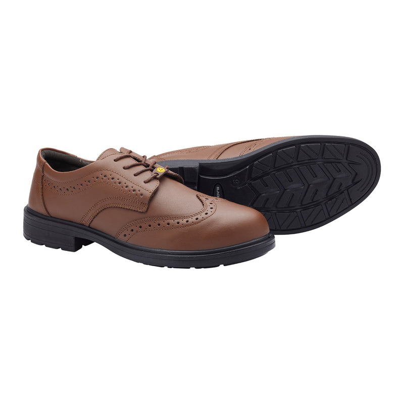 Blackrock Brogue Composite Safety Shoes - Brown size 10