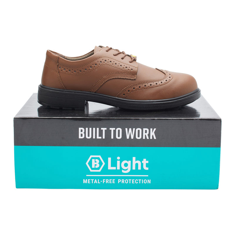 Blackrock Brogue Composite Safety Shoes - Brown size 13