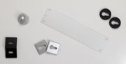 CleanTouch Anti-Bac Forme Asti Lever Door Handle on Minimal Square Rose - Matt Black