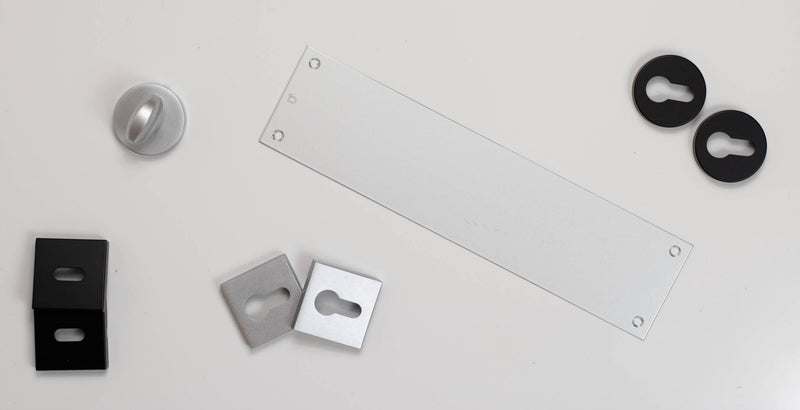CleanTouch Anti-Bac Forme Asti Lever Door Handle on Minimal Square Rose - Matt Black