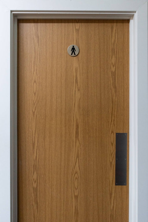 Atlantic Female Disc Sign 3M Adhesive 75mm - Satin Stainless Steel