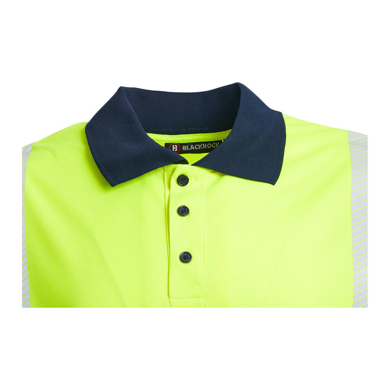 Blackrock Hi-Vis Eco Polo Shirt Long Sleeve - yellow size 4XL
