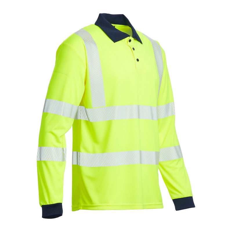 Blackrock Hi-Vis Eco Polo Shirt Long Sleeve - yellow size 5XL
