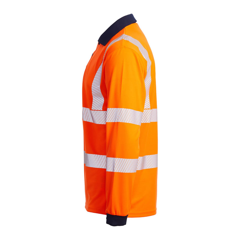 Blackrock Hi-Vis Eco Polo Shirt Long Sleeve - orange size XL