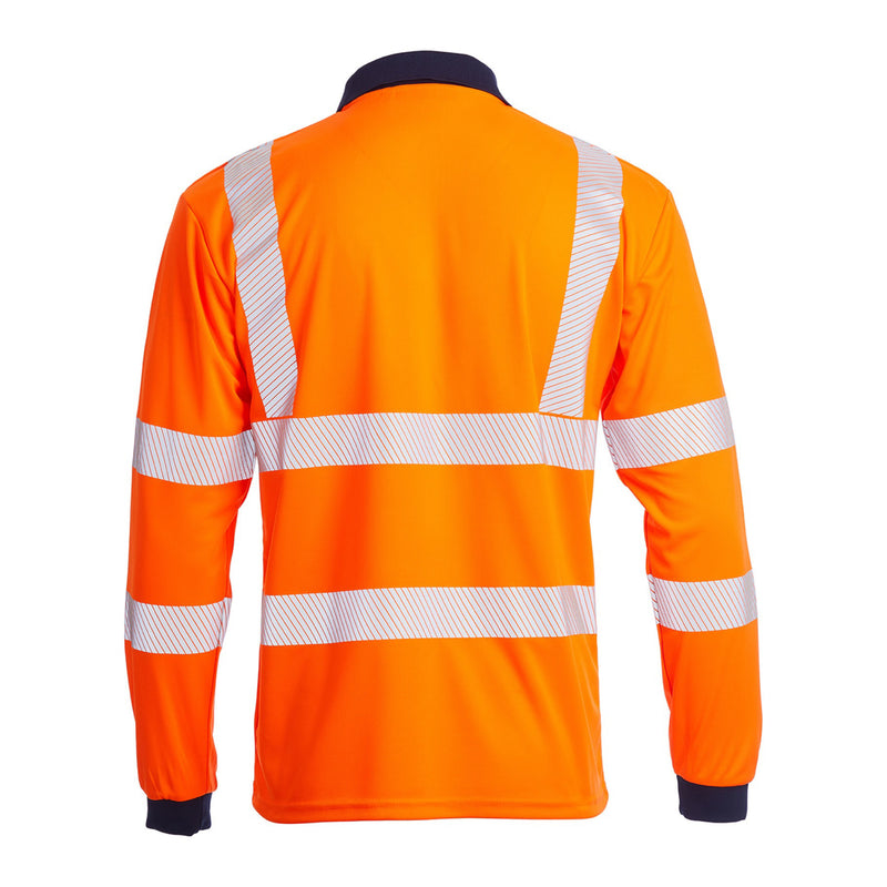 Blackrock Hi-Vis Eco Polo Shirt Long Sleeve - orange size XL