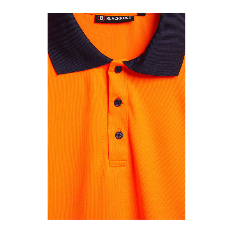 Blackrock Hi-Vis Eco Polo Shirt Long Sleeve - orange size XL