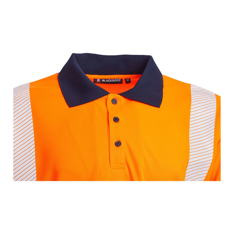Blackrock Hi-Vis Eco Polo Shirt Long Sleeve - orange size 3XL