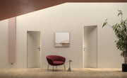 SPECIAL ORDER Ermetika xREVERx Flush Hidden Door System with 813x2103mm White Primed Door - Satin Chrome Latch/Bathroom Accessories