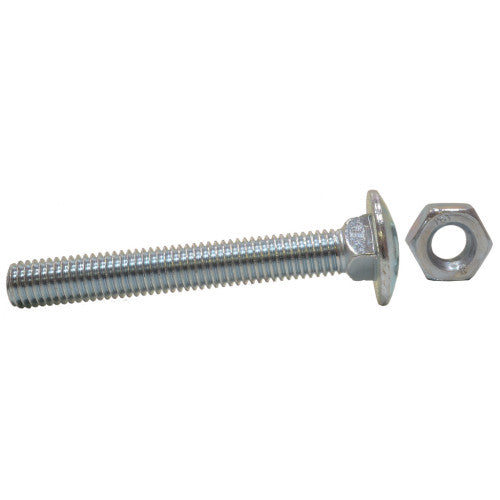 M12 x 75mm ZP Small Carriage Bolts & Nuts (Packs of 2)