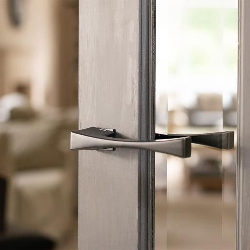 Forme Artemide Lever Door Handle on Concealed Square Rose - Matt Black