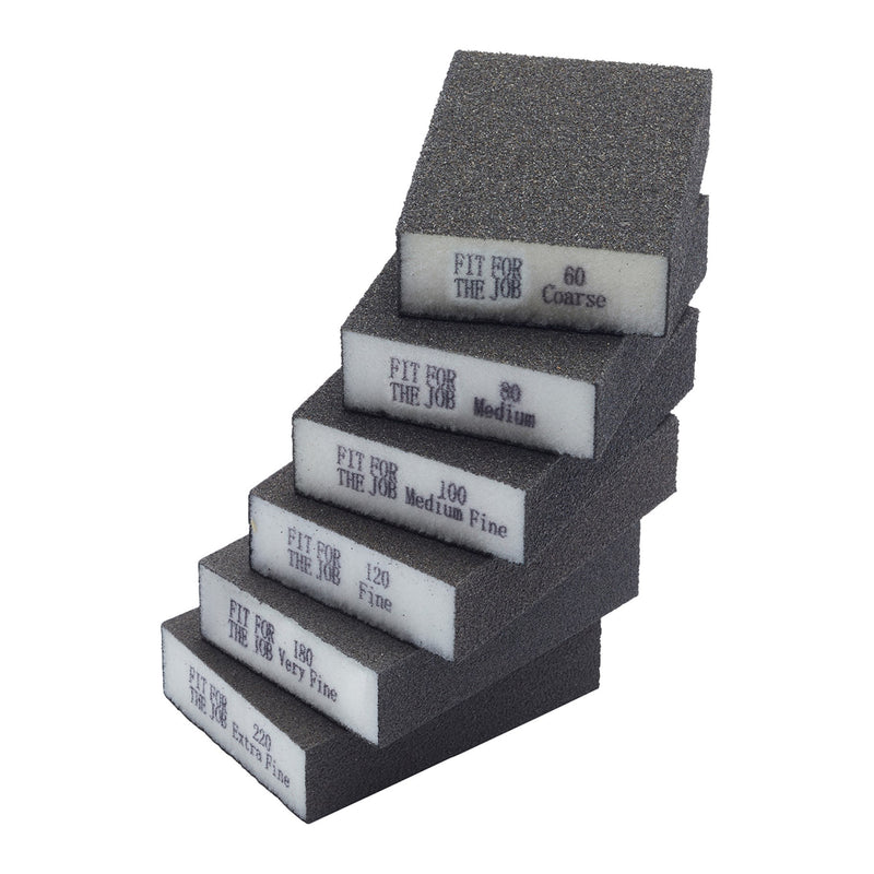 Fit For The Job 6pc Flexible Sanding Blocks Pack