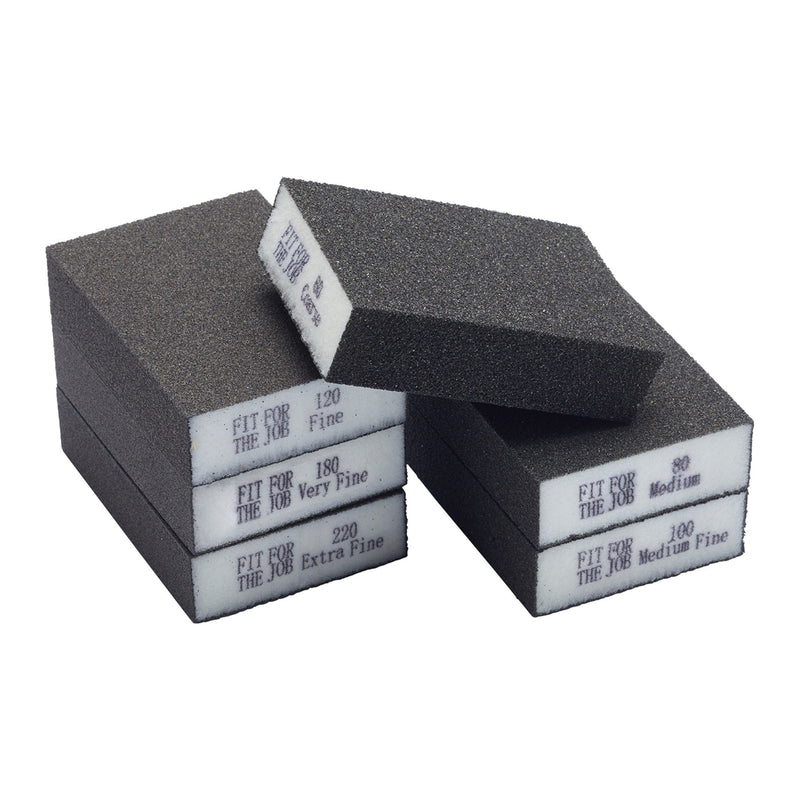 Fit For The Job 6pc Flexible Sanding Blocks Pack