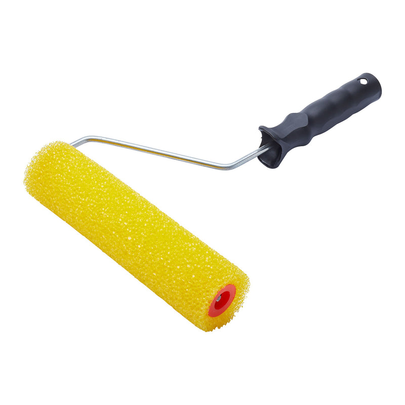 9" Yellow Textured Foam Roller & Frame
