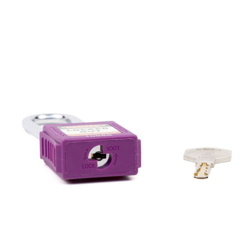 Safety Lockout Padlocks Long Shackle, Purple (Each)