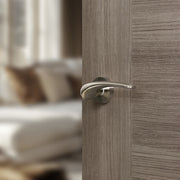 Mediterranean Marseille Lever Door Handle on Round Rose - Satin Nickel