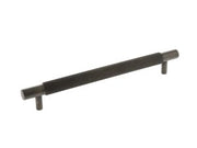 Millhouse Brass Thomson Knurled Cabinet Pull Handle 225mm CTC x 20mm - Urban Bronze