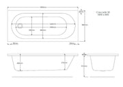 Excel 1800mm x 800mm Single Ended Bath