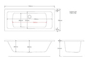 Reflect 1700mm x 700mm Double Ended Bath