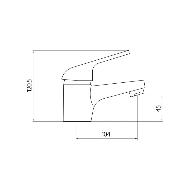 UPSILON CHROME MONO BASIN MIXER INCL PUW