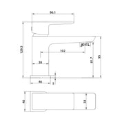 CHI CHROME MINI MONO BASIN MIXER INCL PUW