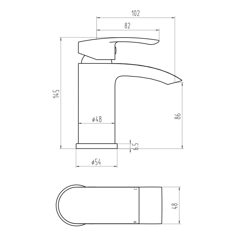 PSI CHROME MONO BASIN MIXER INCL PUW