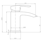 PSI BLACK ELECTROPLATED MONO BASIN MIXER   INCL PUW