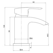 PSI BLACK ELECTROPLATED MINI MONO BASIN    MIXER INCL PUW