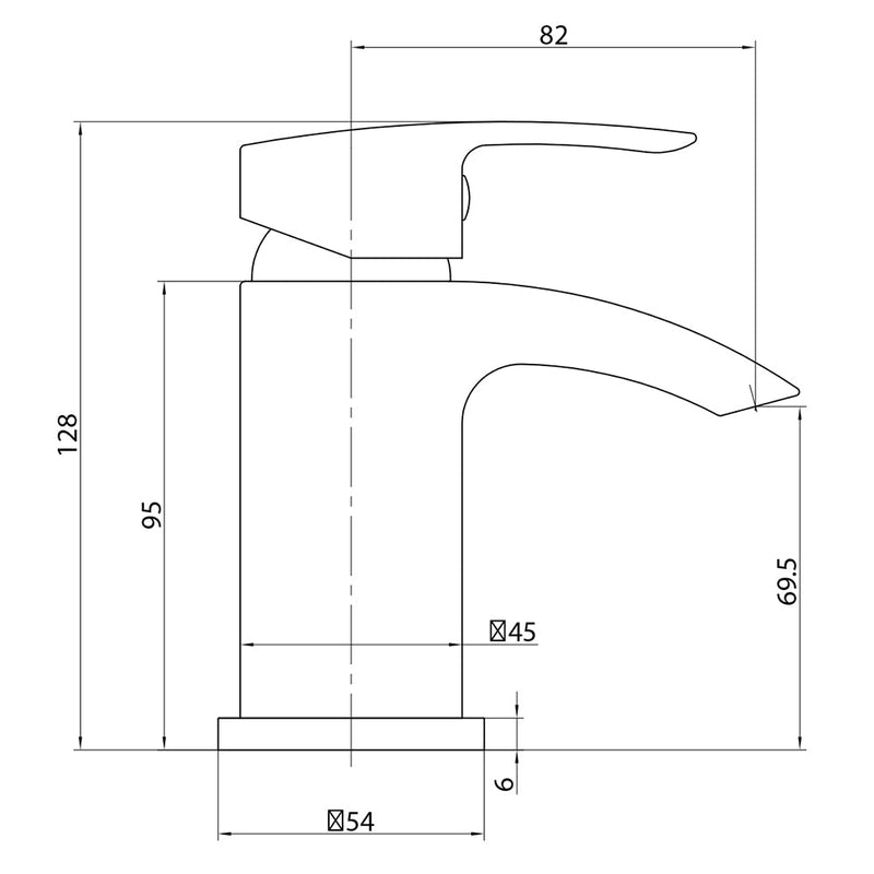PSI BLACK ELECTROPLATED MINI MONO BASIN    MIXER INCL PUW