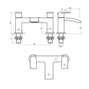 PSI BLACK ELECTROPLATED BATH FILLER 2TH    ONE SPOUT. DOES NOT INCLUDE BATH WAS