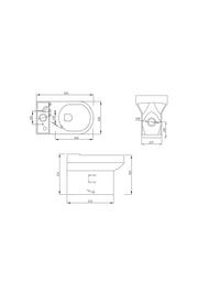 Glade Round 420mm x 645mm x 370mm Rimless Close Coupled Closed Back WC Pan - White