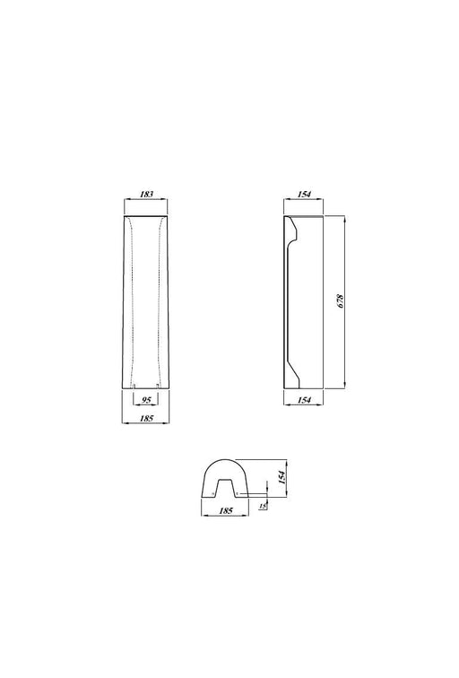 Drift Round 680mm x 185mm Full Pedestal - White