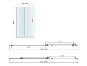 Belmont 6mm x 1700mm Sliding Shower Door