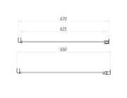 Belmont 6mm x 700mm Side Shower Panel