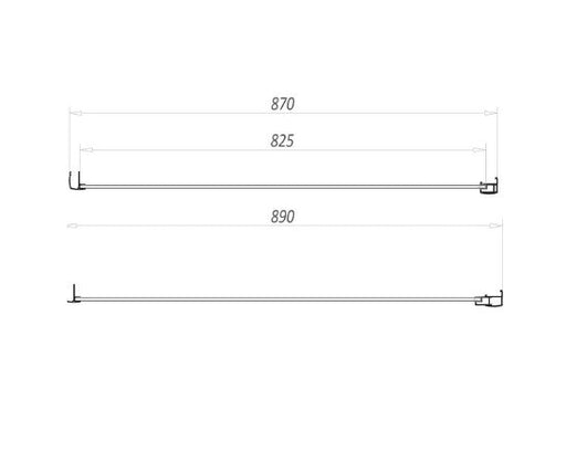 Belmont 6mm x 900mm Side Shower Panel