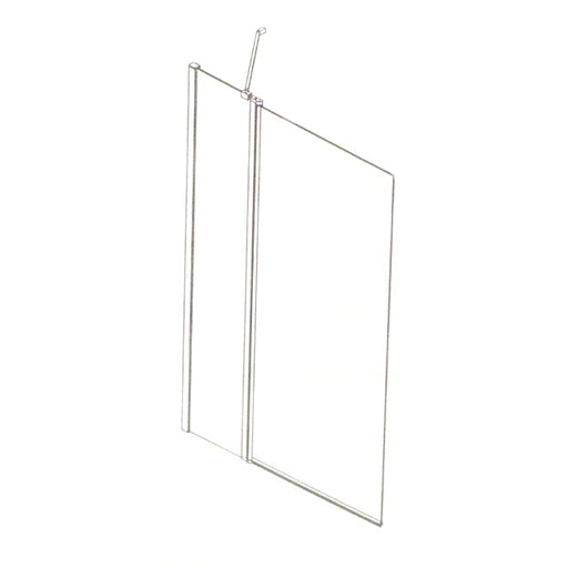 Belmont 6mm x 1000mm x 1400mm Square Bath Screen