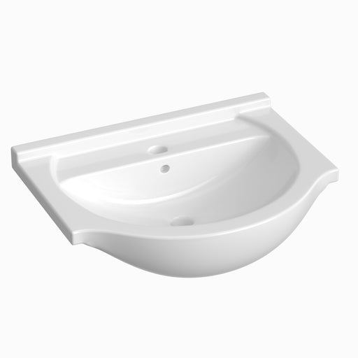 Echo 560mm 1 Tap Hole Ceramic Washbasin