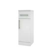Echo 300mm x 850mm x 300mm 1 Door & 1 Drawer Cloakroom Vanity Unit w/ Handles - Gloss White