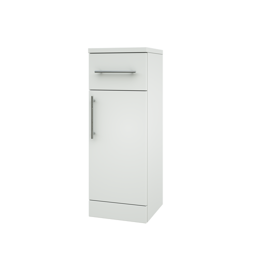 Echo 300mm x 850mm x 300mm 1 Door & 1 Drawer Cloakroom Vanity Unit w/ Handles - Gloss White