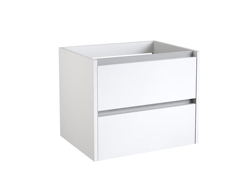 Thalia 590mm x 500mm x 455mm 2 Drawer Wall Mounted Vanity Unit - Matt White
