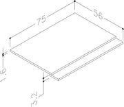 Thalia 750mm 2 Piece Bath Panel - Matt White