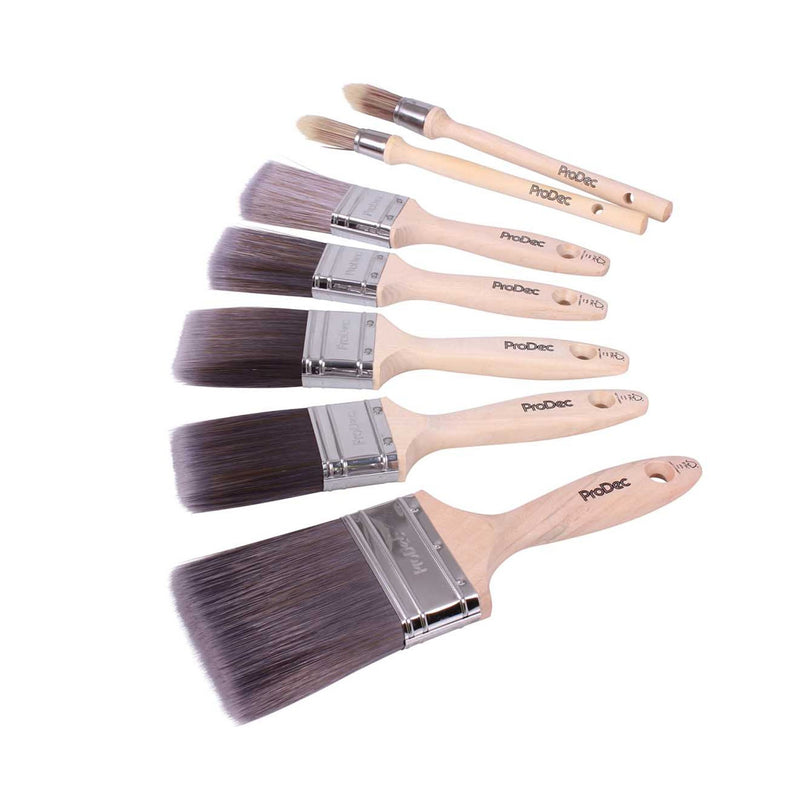 ProDec 7pc Premier Paint Brush Set Including 2 Free Sash Brushes